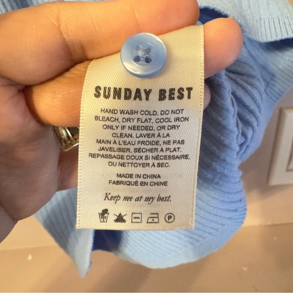 Aritzia Sunday Best Barrymore Sweater Dress Blue Women Size S - Picture 4 of 8